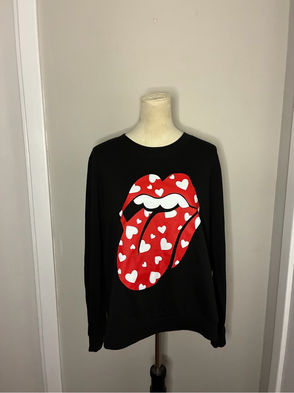 The Rolling Stones Heart Tongue Valentine Tee